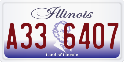 IL license plate A336407