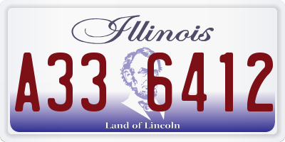 IL license plate A336412
