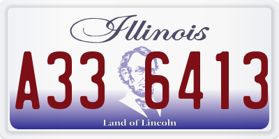 IL license plate A336413