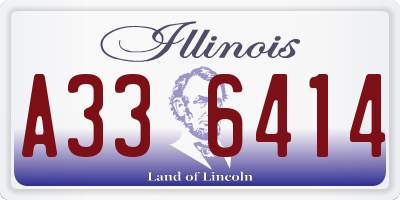 IL license plate A336414