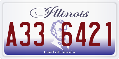 IL license plate A336421