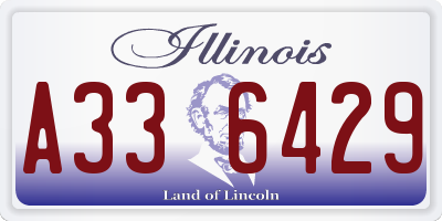 IL license plate A336429