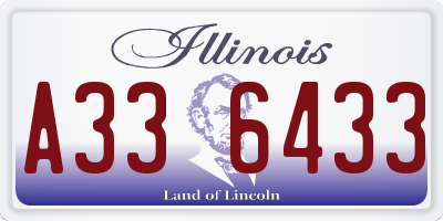 IL license plate A336433