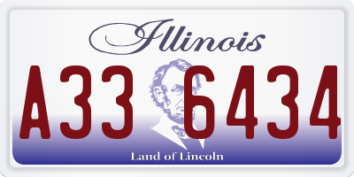 IL license plate A336434