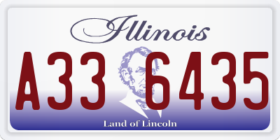 IL license plate A336435