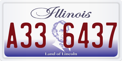 IL license plate A336437