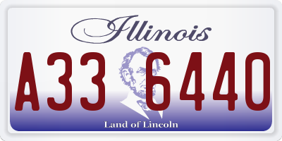 IL license plate A336440