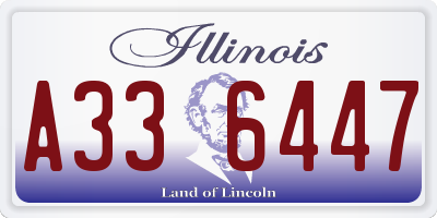 IL license plate A336447