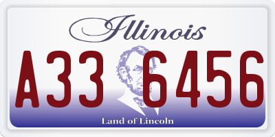 IL license plate A336456