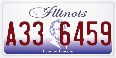 IL license plate A336459
