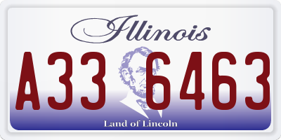 IL license plate A336463