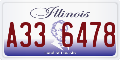 IL license plate A336478