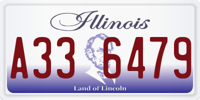 IL license plate A336479