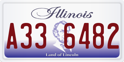 IL license plate A336482