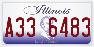IL license plate A336483