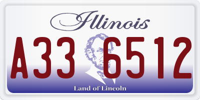 IL license plate A336512