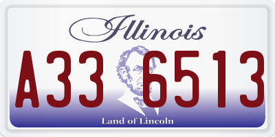 IL license plate A336513