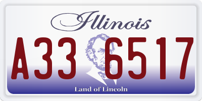 IL license plate A336517