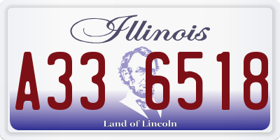 IL license plate A336518