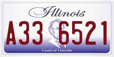 IL license plate A336521