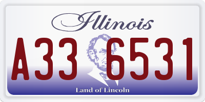 IL license plate A336531