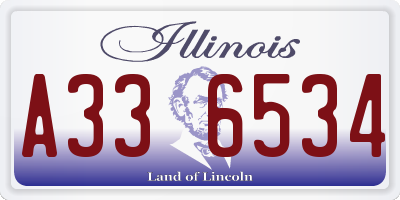 IL license plate A336534
