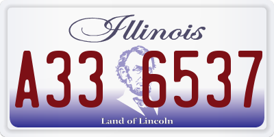 IL license plate A336537