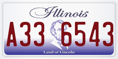 IL license plate A336543