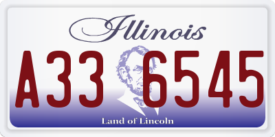 IL license plate A336545
