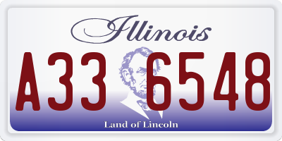 IL license plate A336548