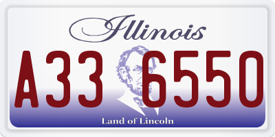 IL license plate A336550