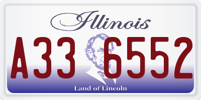 IL license plate A336552