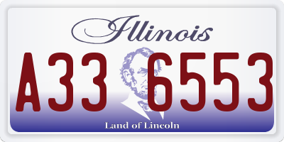 IL license plate A336553