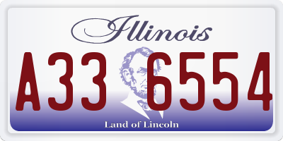 IL license plate A336554