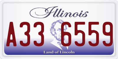 IL license plate A336559