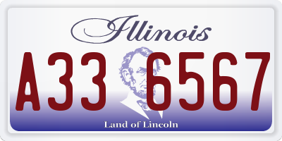 IL license plate A336567