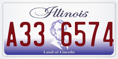 IL license plate A336574