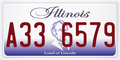 IL license plate A336579