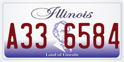 IL license plate A336584