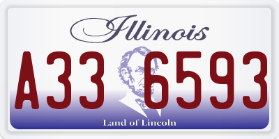 IL license plate A336593