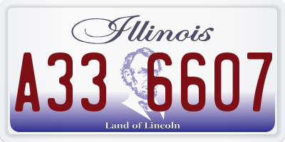 IL license plate A336607