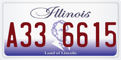 IL license plate A336615