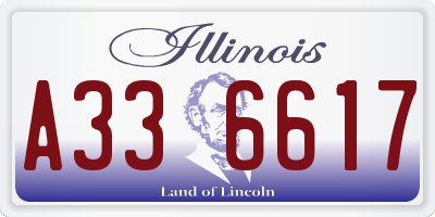 IL license plate A336617