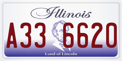 IL license plate A336620
