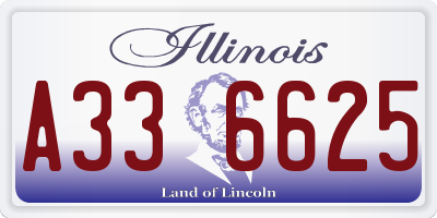 IL license plate A336625
