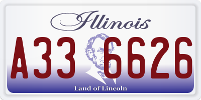 IL license plate A336626
