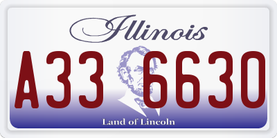 IL license plate A336630