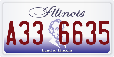 IL license plate A336635