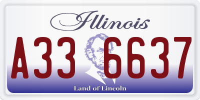 IL license plate A336637