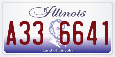 IL license plate A336641